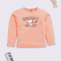 YK X Minute Mirth Girls Snoopy Printed Pure Cotton T-shirt-image-48