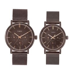 Timex Multifunction Bracelet Style Straps Analogue His & Her Watch TW0PRE004-32