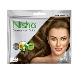 Nisha Unisex Gold Pack of 6 Creme Hair Color 50gm each-image-65