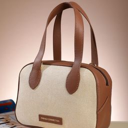 French Connection Colourblocked Textured PU Sling Bag-23