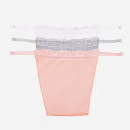 Finesse Miracle Cami Women Pack of 3 Clip-on Mock Camisole-image-41