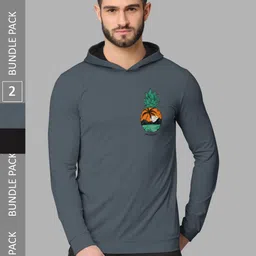 BULLMER Pack of 2 Conversational Printed Hooded Sweatshirt-image-83