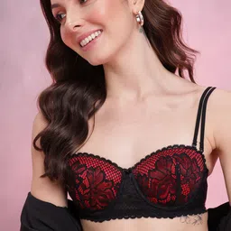 DressBerry Floral Laced Full Coverage Heavily Padded Bra DRM-DB-MK23A-57
