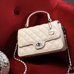 DressBerry Textured Structured Sling Bag with Quilted-16