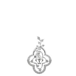 VALANOVA Women Sterling Silver Plated Diamond Pendant-image-42