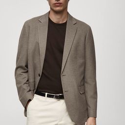 MANGO MAN Single-Breasted Slim-Fit Semi-Formal Blazer-image-29