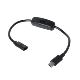 Type-C Male to Female Cable with Switch for Raspberry Pi 4 image 1