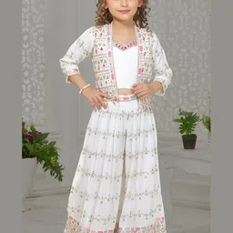 PINK LEAF Kids Shoulder Straps Top With Skirt & Jacket-image-38
