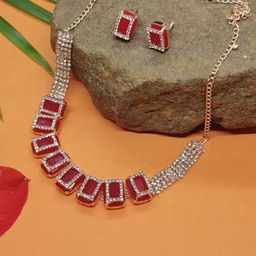 Soniya Crafts Gold-Plated Stone-Studded Jewellery Set-25