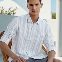Peter England Casuals Men Slim Fit Striped Casual Shirt-image-81