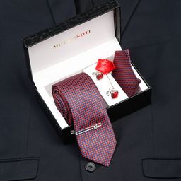 MUTAQINOTI Men Silk Necktie Accessory Gift Set-image-87