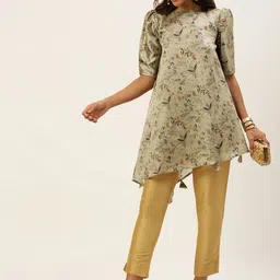 Ethnovog Women Multicoloured Floral Printed Floral Kurta-image-32