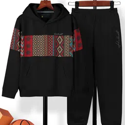 HELLCAT Girls Tribal Printed Hooded T-shirt & Trouser-picture-45