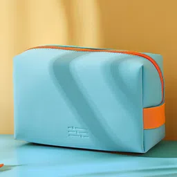 Aura Turquoise Blue Water Resistant Makeup Organizer-37