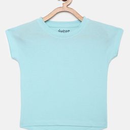 METRO KIDS COMPANY Girls Blue Pure Organic Cotton Crop Top-image-58