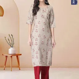 Moda Rapido Pack of 2 Printed Straight Kurta with Trousers-image-62