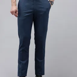 Arrow Men Checked Hudson Tailored Fit Formal Trousers-image-1