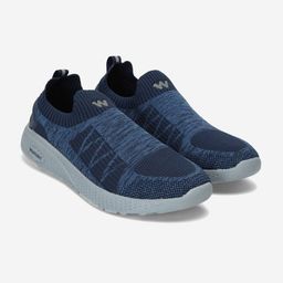 Wildcraft Men Navy Blue Woven Design Slip-On Sneakers-image-42