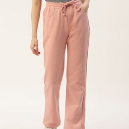 BRINNS Women Pink Solid Relaxed Straight Fit Trousers-picture-7