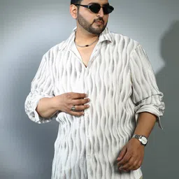 Instafab Plus Men Comfort Opaque Printed Casual Shirt-image-60