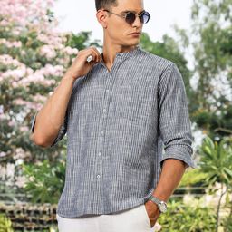 Mast & Harbour Men Premium Opaque Striped Casual Shirt-image-52