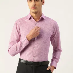 JAINISH Men Purple Pure Cotton Smart Fit Formal Shirt-image-22