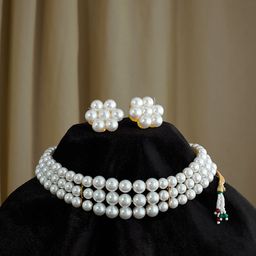 ATIBELLE Gold-Plated Stones-Studded & Beaded Jewellery Set-image-55