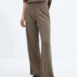 MANGO Women Straight Fit High-Rise Corduroy Trousers-image-78
