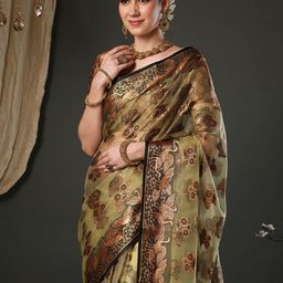 Saree mall Woven Design Zari Organza Banarasi Sarees-picture-26