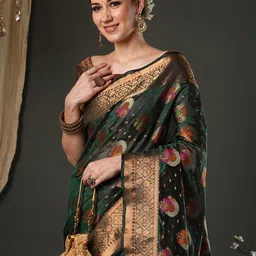 Saree mall Woven Design Zari Organza Banarasi Sarees-picture-26