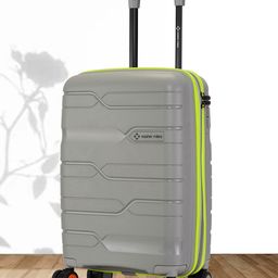 Nasher Miles Unisex Cannes Polypropylene Grey Neon Green 20 inch Trolley bag (S)-23
