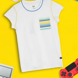 XY Life Girls White Playmate Super Combed Cotton T-shirt-image-46