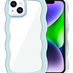 QRIOH iPhone 13 Light Blue Wavy Silicon Case-picture-23