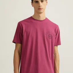 GANT Men Regular Fit Solid Round Neck Casual T-shirt-image-44