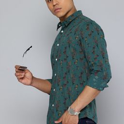 Indian Terrain Chiseled Skinny Fit Floral Printed Casual Shirt-picture-5