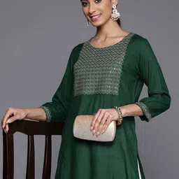 Libas Yoke Design Sequinned Kurta-picture-24