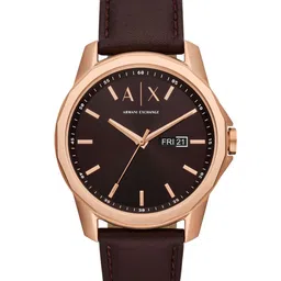Armani Exchange Men Leather Analogue Chronograph Watch AX1740-Brown-26