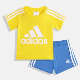 ADIDAS Boys 3-Stripes Pure Cotton T-shirt with Shorts-image-19
