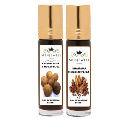 Menjewell Pack of 2 Kasturi Musk& Shamama Floral Attar-6