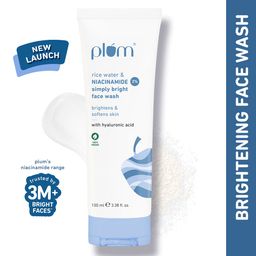 Plum Set of 2 Simply Bright 2% Niacinamide Face Wash With Rice Water-100ml each image 2