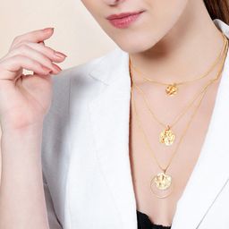 TOKYO TALKIES X rubans FASHION ACCESSORIES Gold-Plated Handcrafted Necklace-36