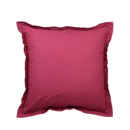 SWAYAM Magenta Set of 2 Solid Square Cushion Covers image 2