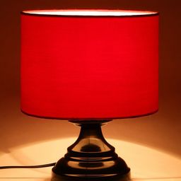 Devansh Red Solid Contemporary Table Lamp image 5