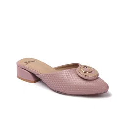 Carlton London Textured Party Block Mules with Buckles image 4
