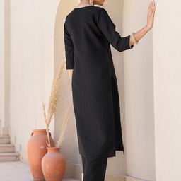 SANISA Women Regular Kurta with Trousers & With Dupatta image 3