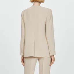 MANGO Collarless Front-Open Blazers image 5
