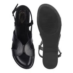 Shoetopia Textured Backstrap Open Toe Flats image 5
