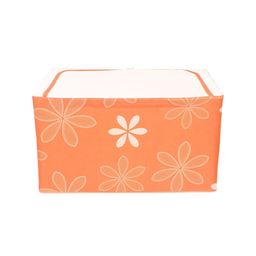 BlushBees Set Of 2 Orange & Off-White Floral Printed Multi-Utility Storage Boxes image 5
