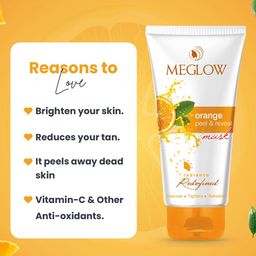 MEGLOW Set Of 2 Radiance Redefined Orange Tan Removal Peel Off Mask - 70 g Each image 5