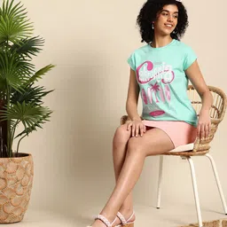 Mast & Harbour Printed Extended Sleeves Pure Cotton T-shirt-picture-12